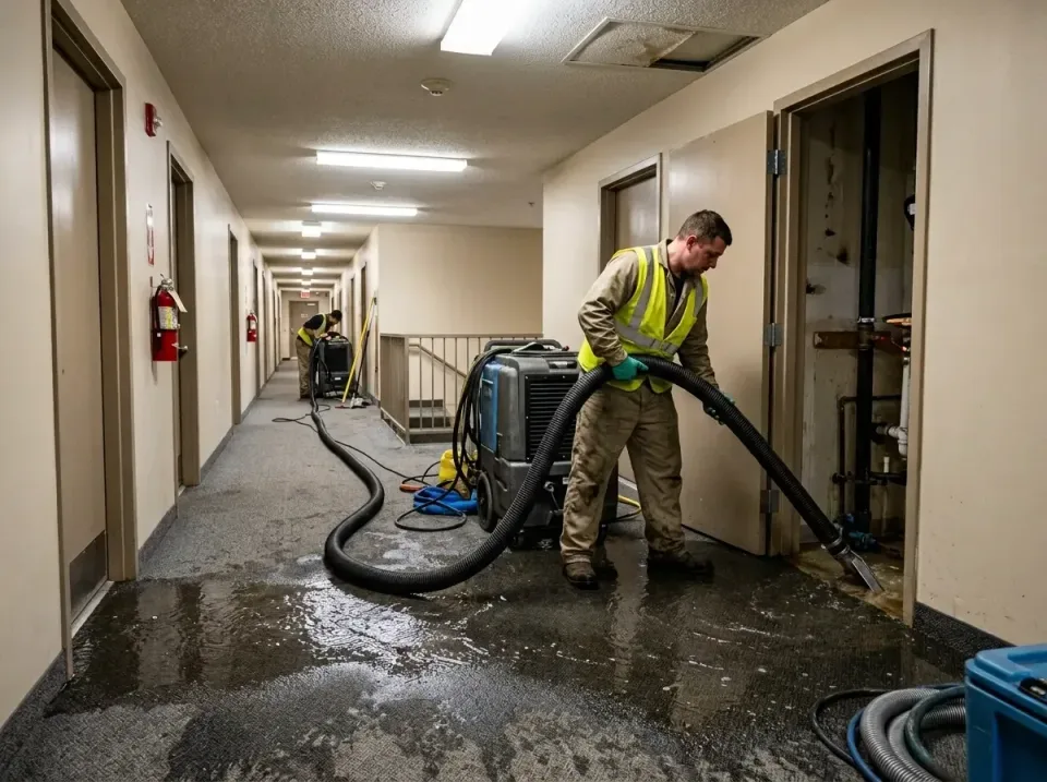 multi-unit-apartment-hallway-f-005 — frequently asked questions, Emergency Burst Pipe Water Extraction & Removal in Kelseyvi…